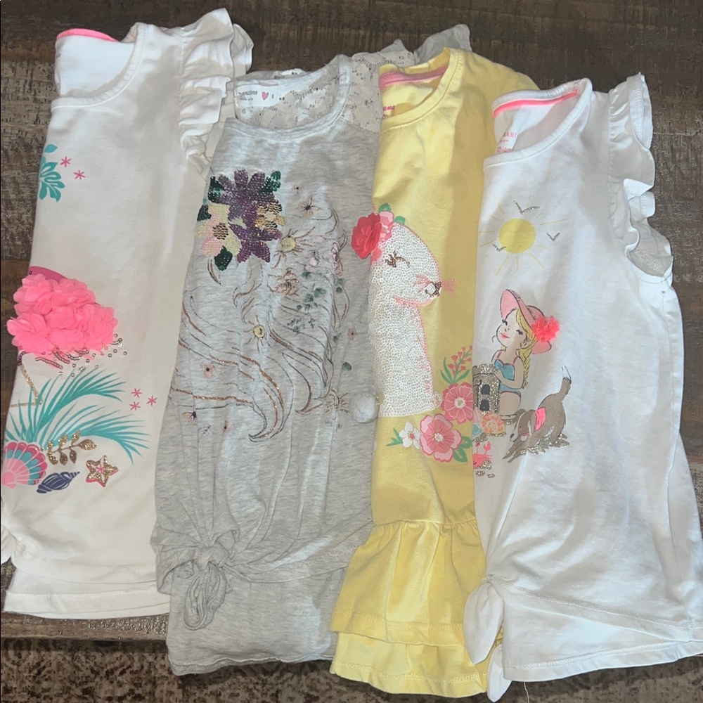 Girls' Assorted Colorful Graphic Tops